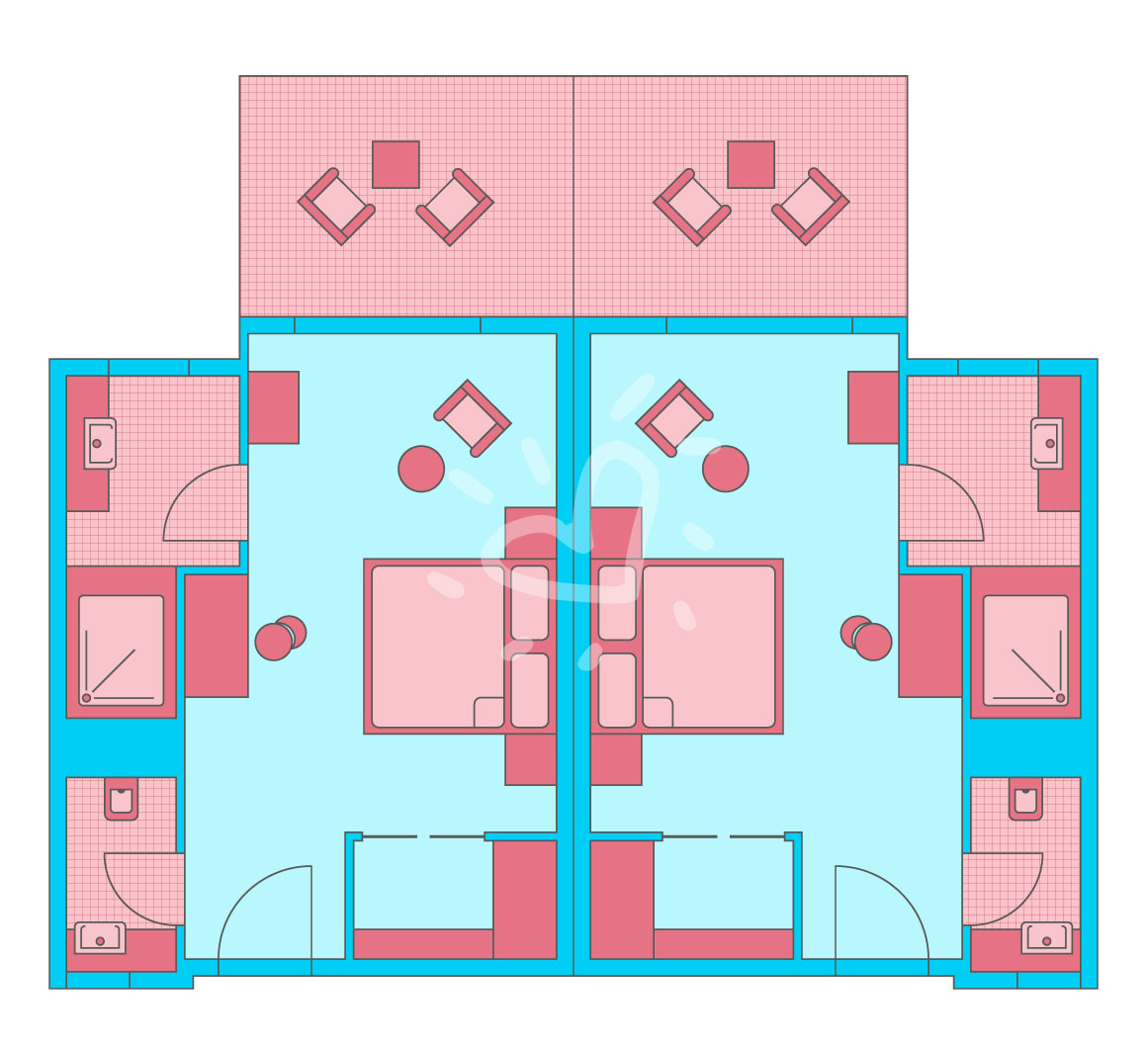 Family Double Room Side by Side