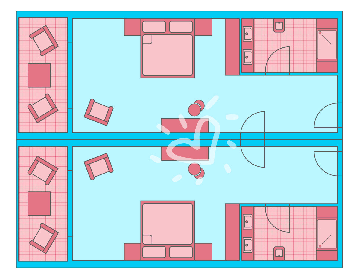 Family Double Room Superior Connecting Door