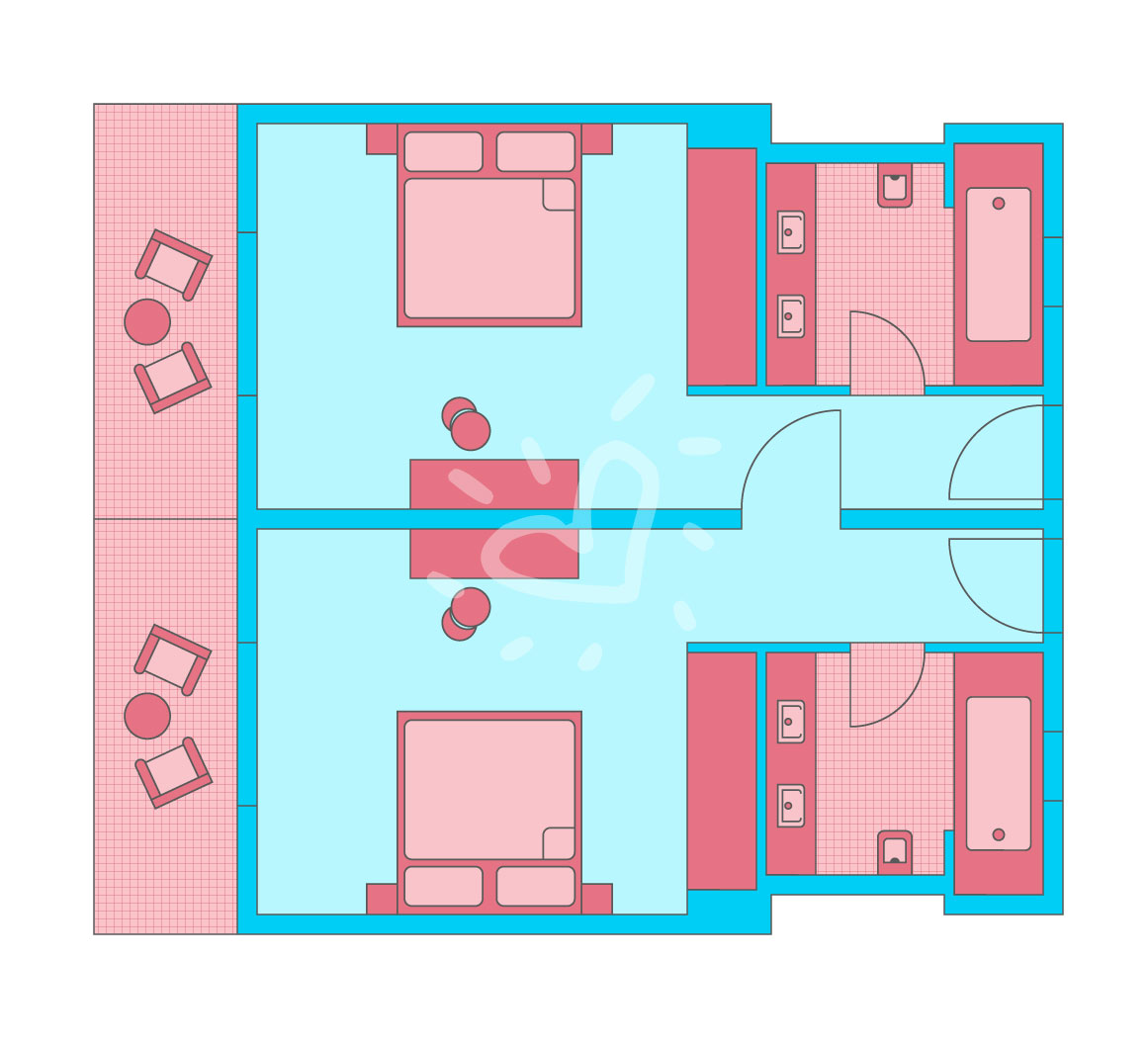 Family Double Room Superior Connecting Door