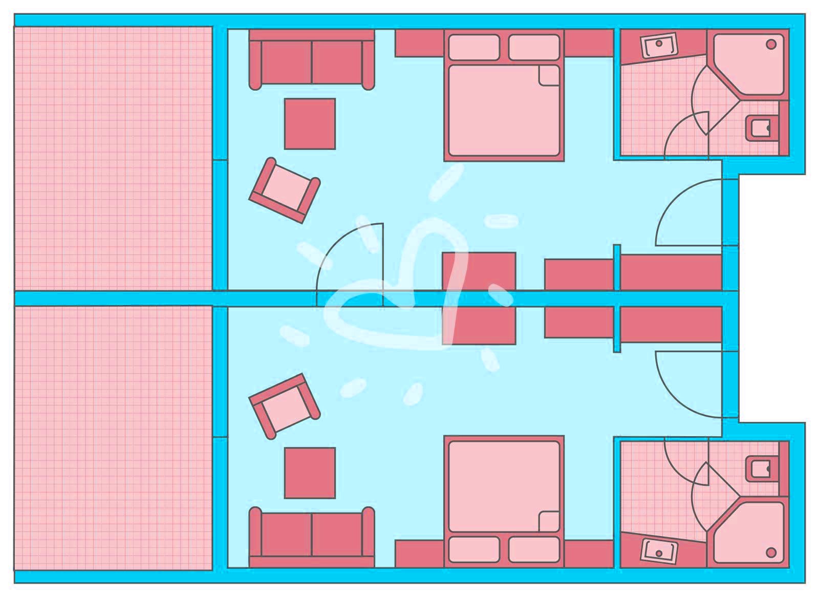 Family Double Room Superior Connecting Door