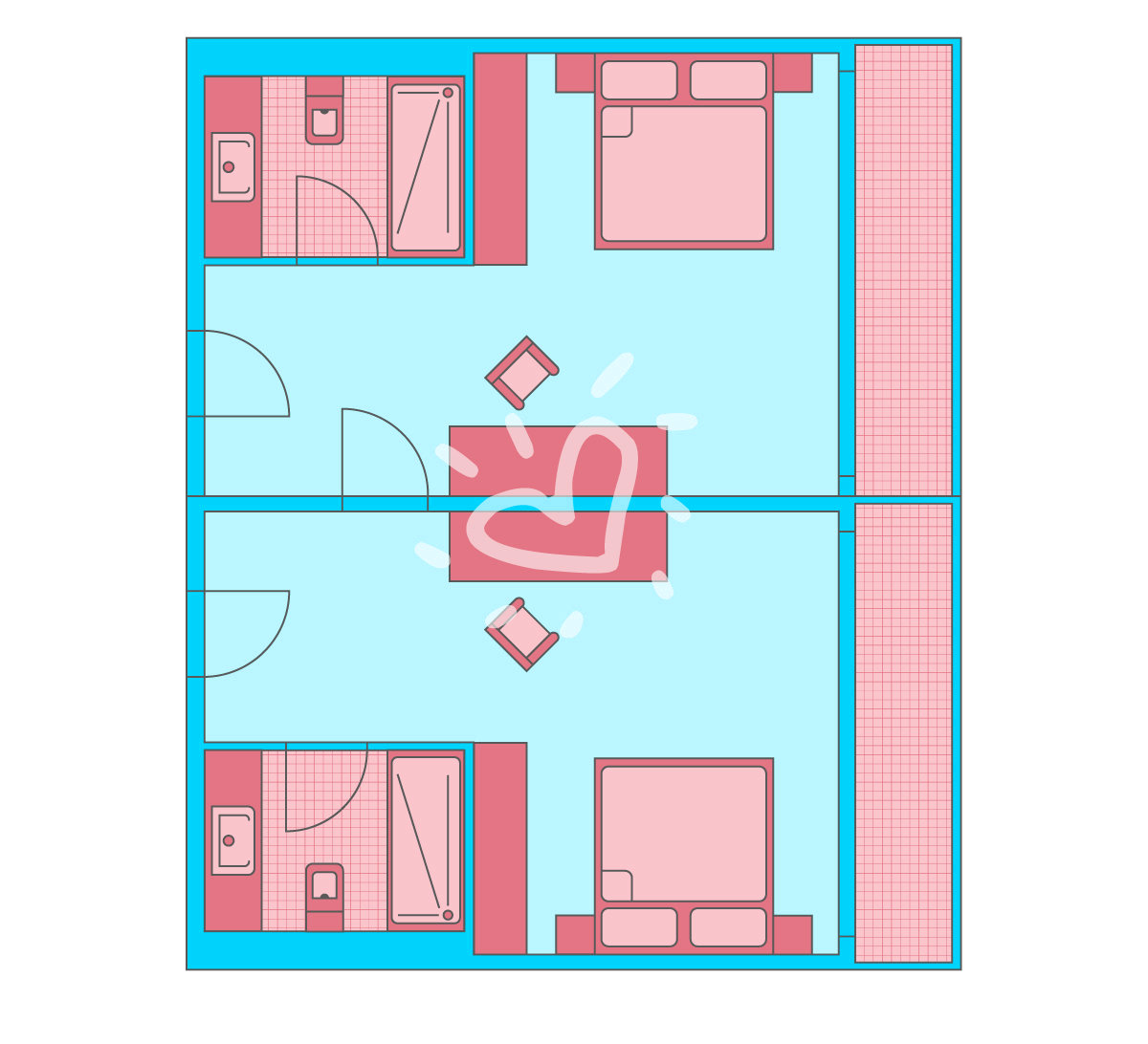 Family Double Room Superior Connecting Door