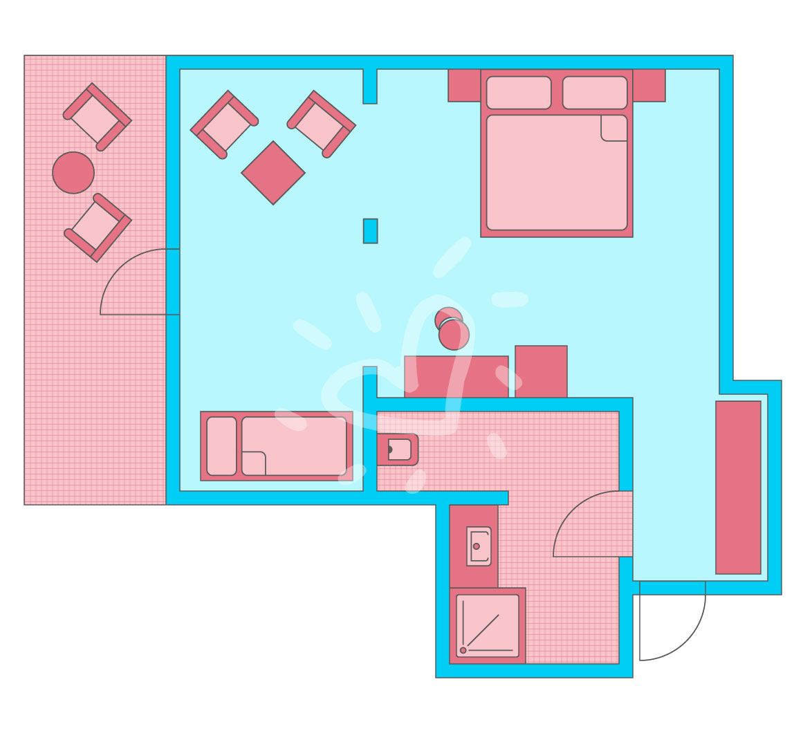 Juniorsuite im Bungalow