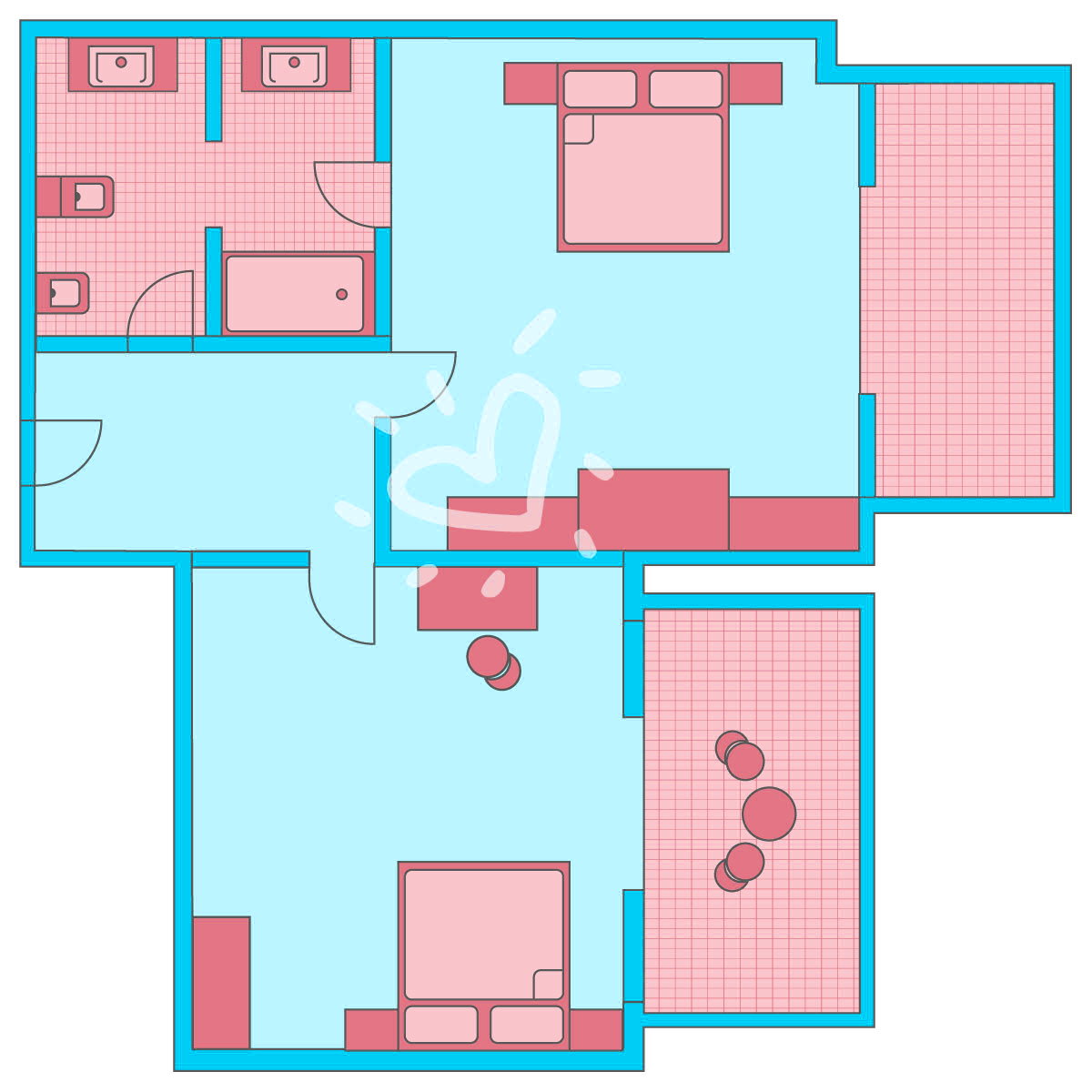 Vierbettzimmer