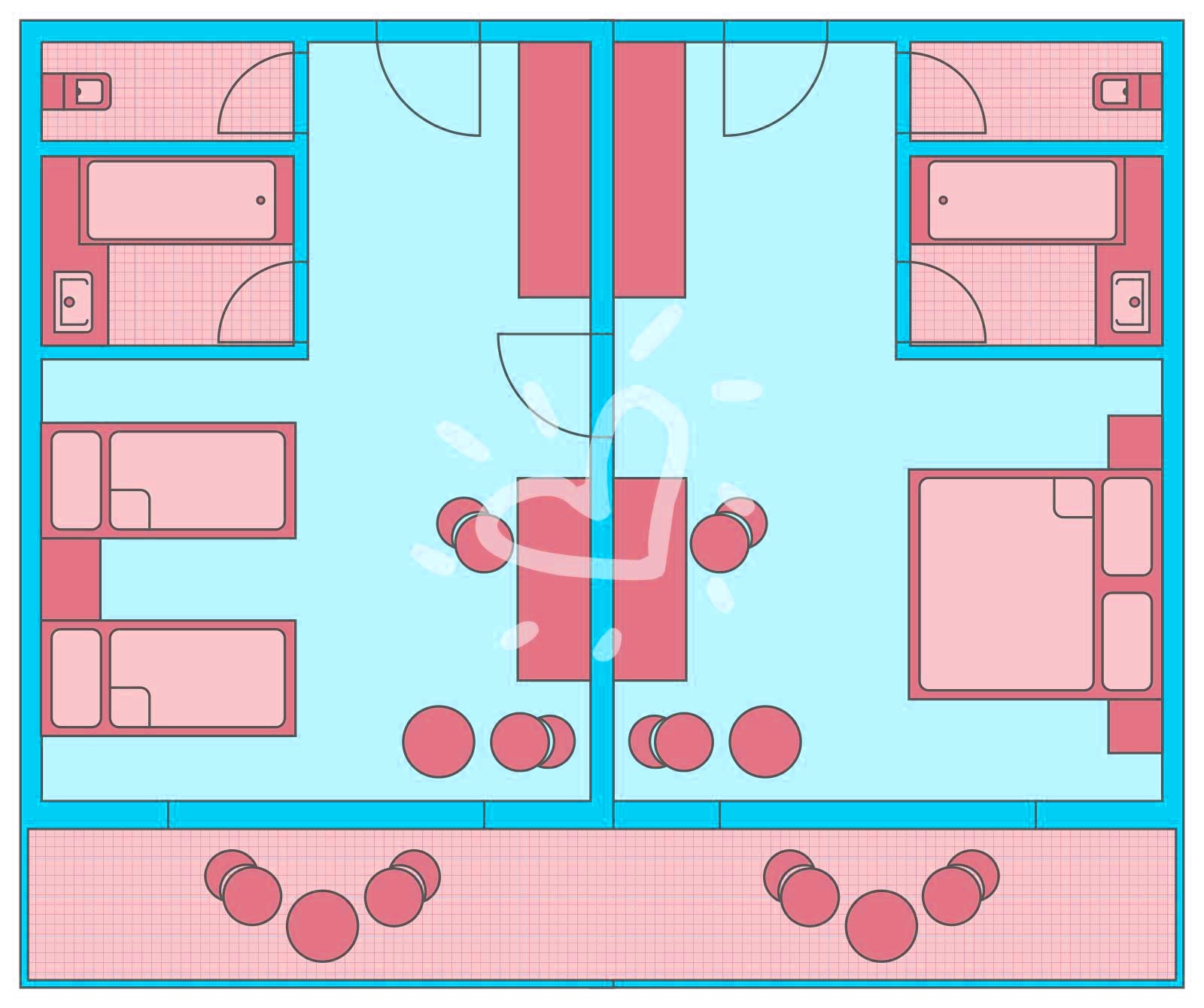 Family-/Double Room with Connecting Door