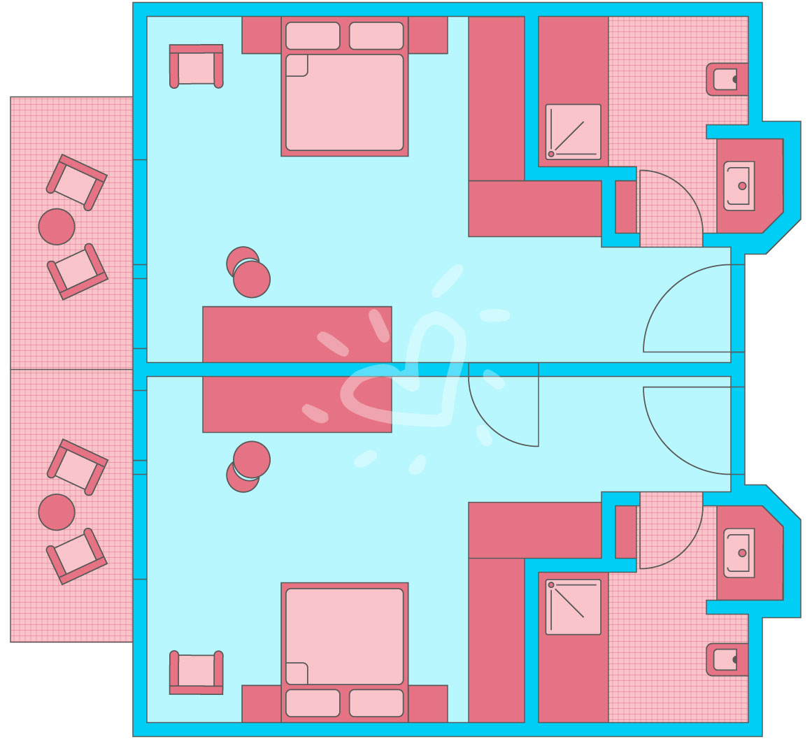 Family Double Room Superior Connecting Door