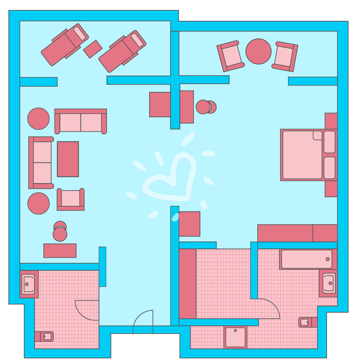 Suite im Haupthaus mit Meerblick/Poolblick