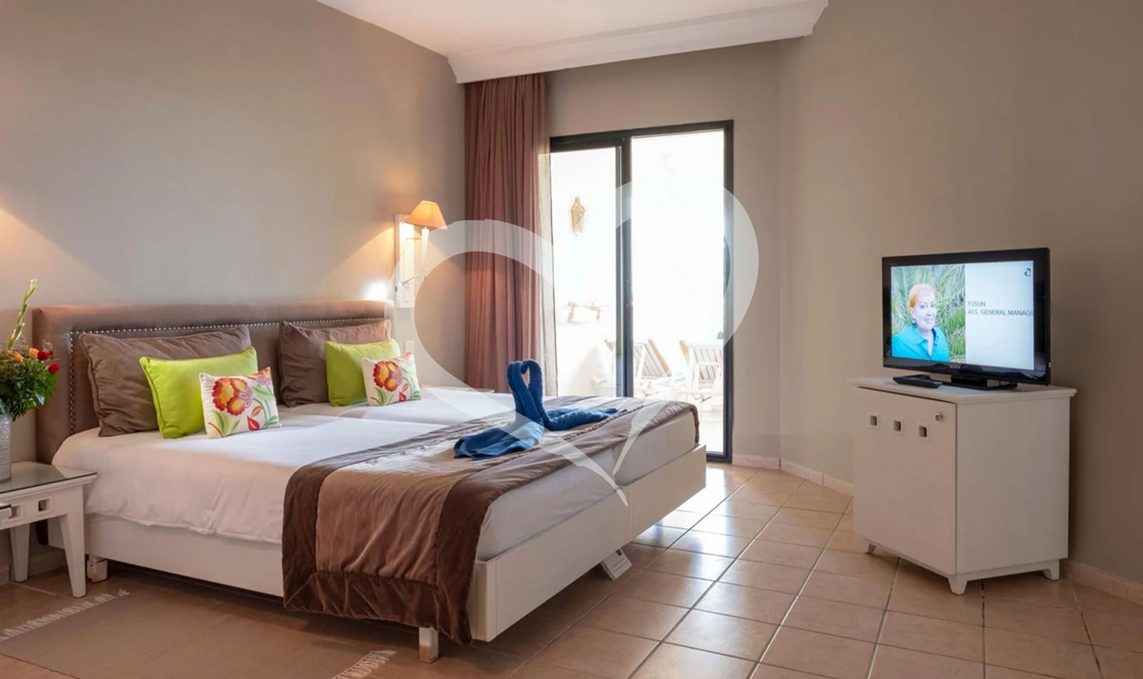 Suite im Haupthaus mit Meer-/Poolblick