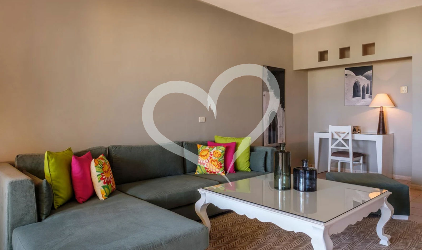 Suite im Haupthaus mit Meer-/Poolblick