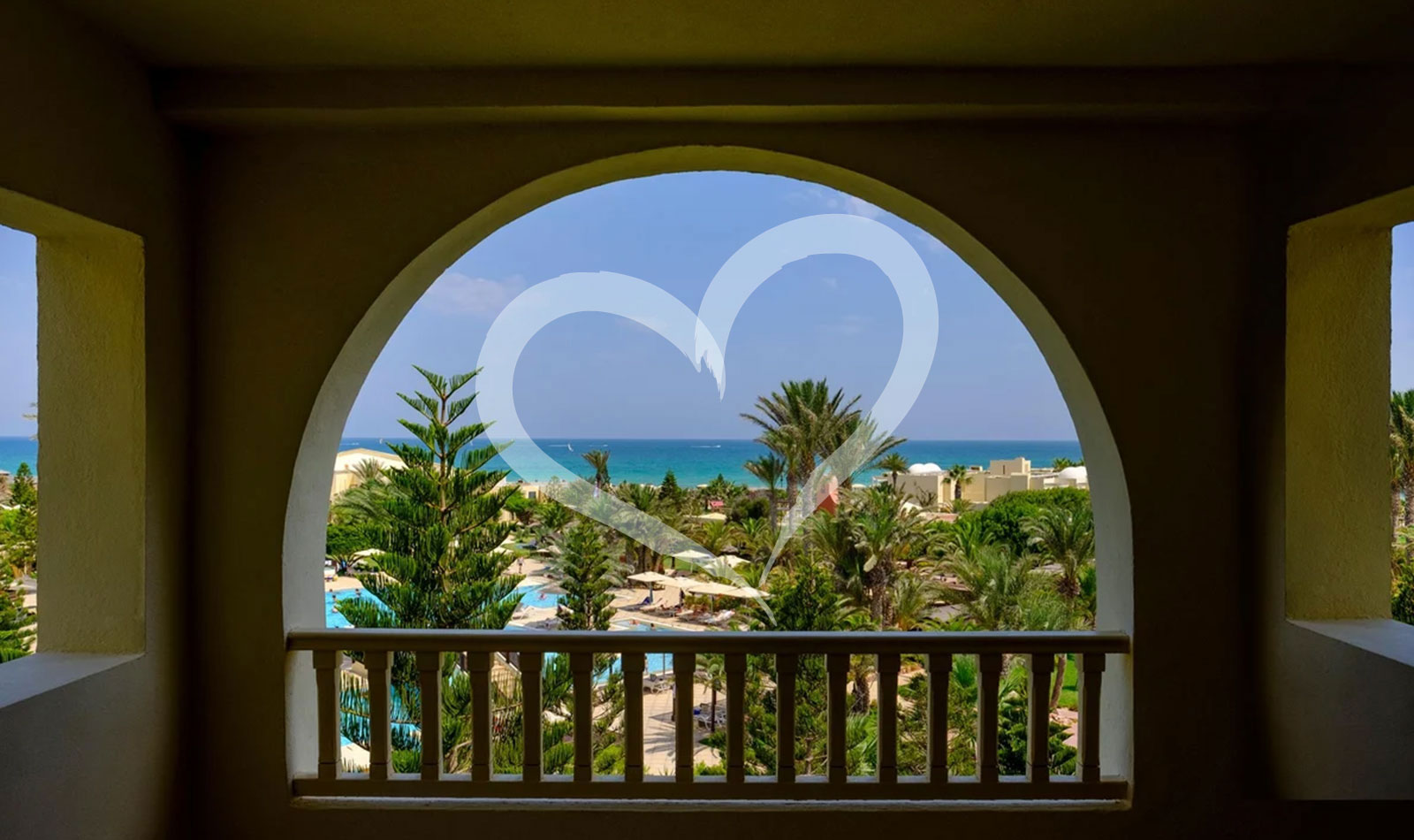 Suite im Haupthaus mit Meer-/Poolblick