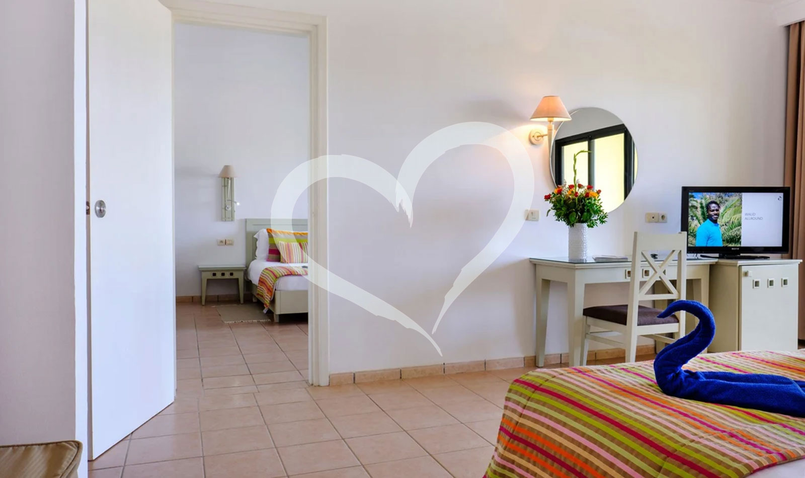 Familienzimmer mit Verbindungstür im Haupthaus