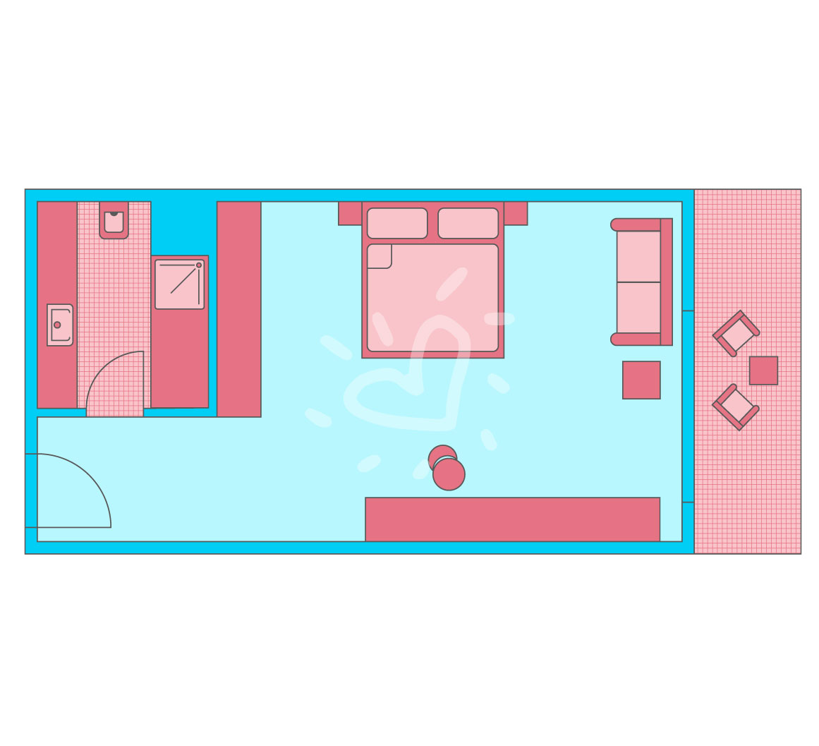 Doppelzimmer mit Balkon
