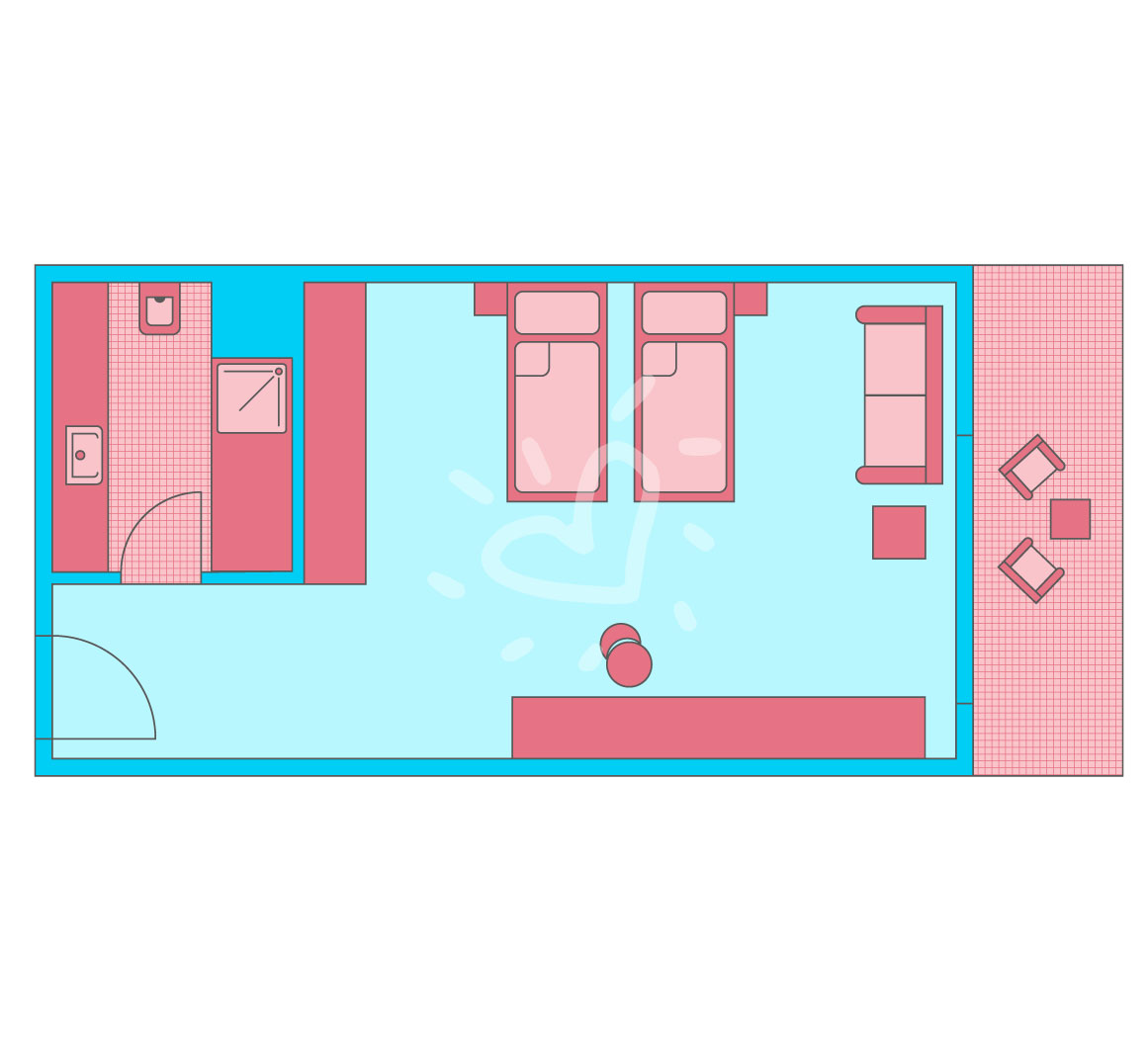 Doppelzimmer mit Balkon