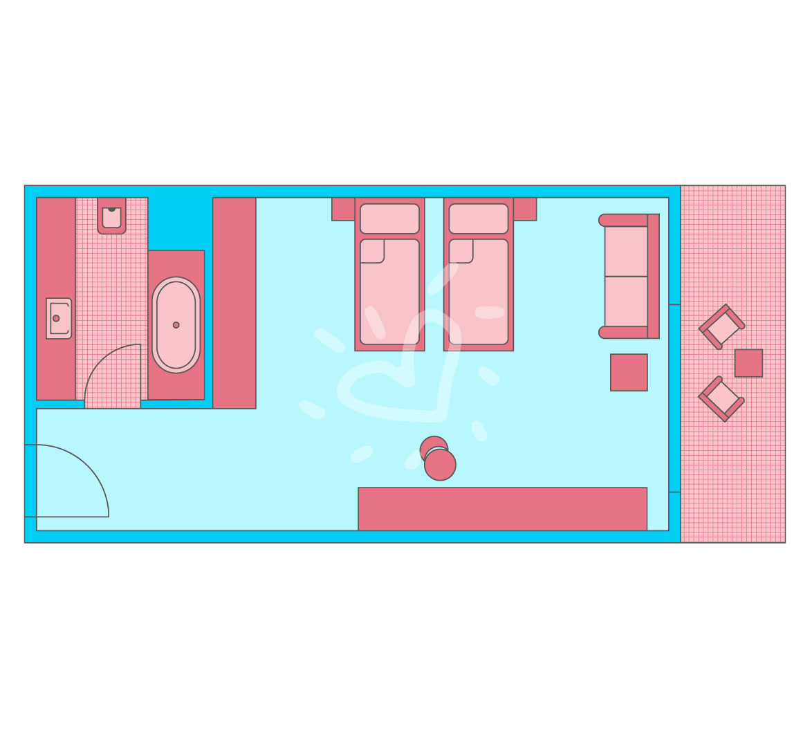 Doppelzimmer mit Balkon