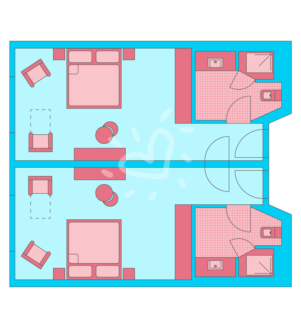 Familien-/Doppelzimmer Superior / Family Room Superior