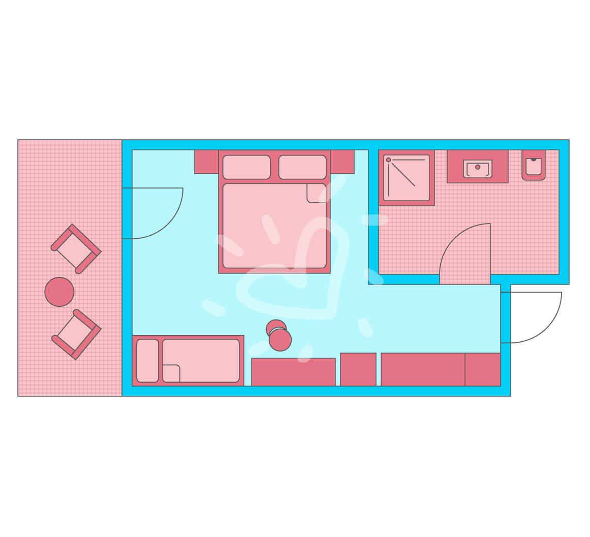 2 Doppelzimmer ohne Verbindungstür für Familien