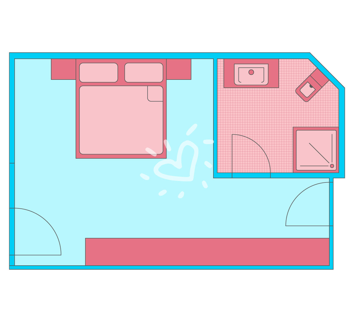 Doppelzimmer zur Alleinbenutzung