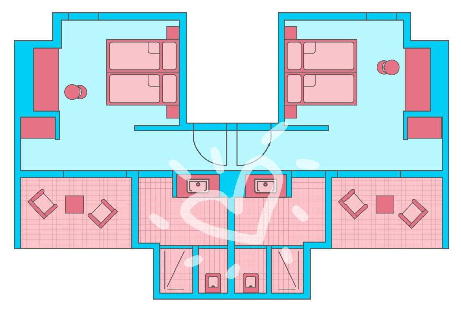 Family Double Room Connecting Door