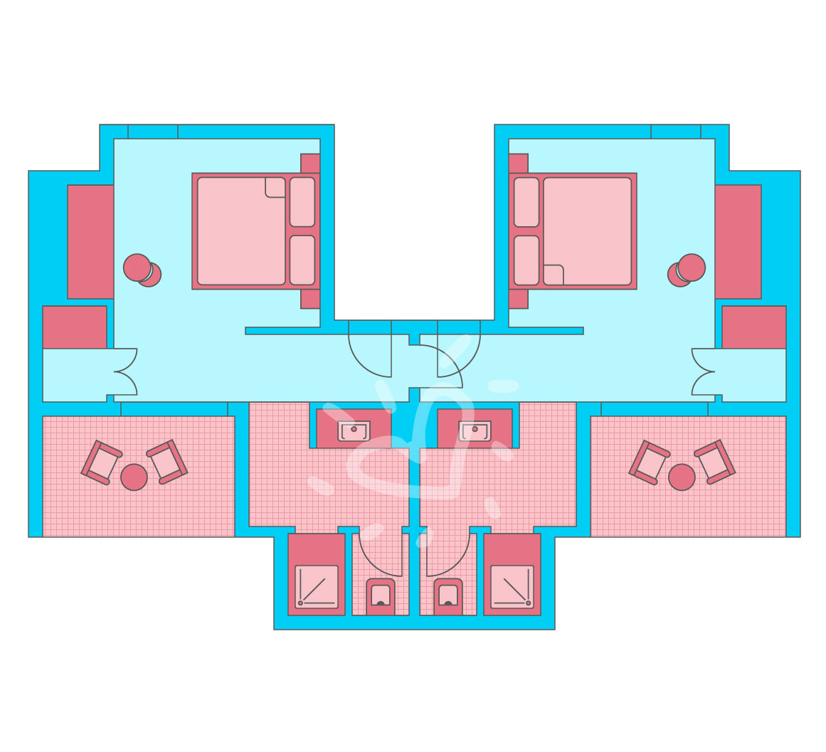 Family Double Room Connecting Door