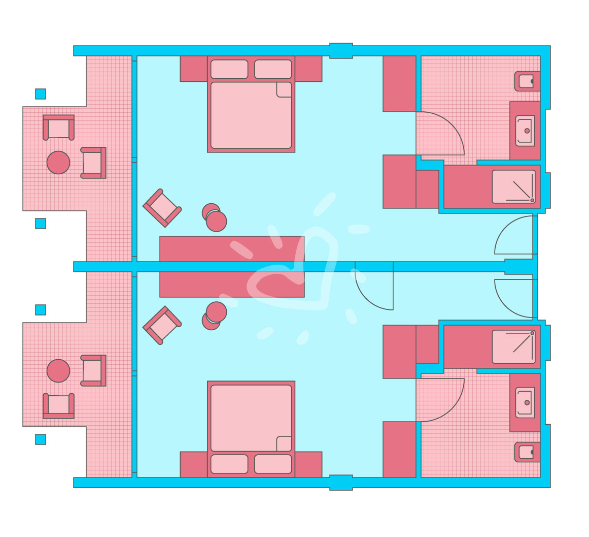 Family Double Room Superior Connecting Door