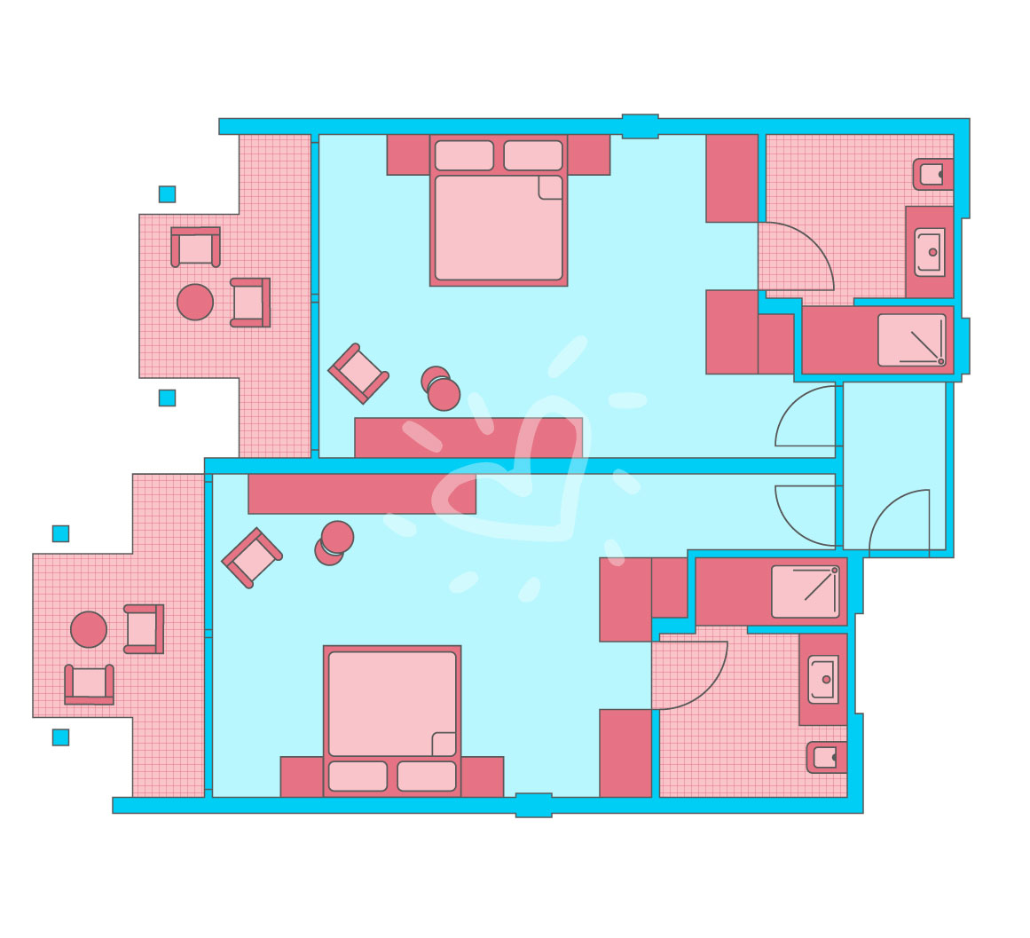Family Double Room Superior Sea View Connecting Door