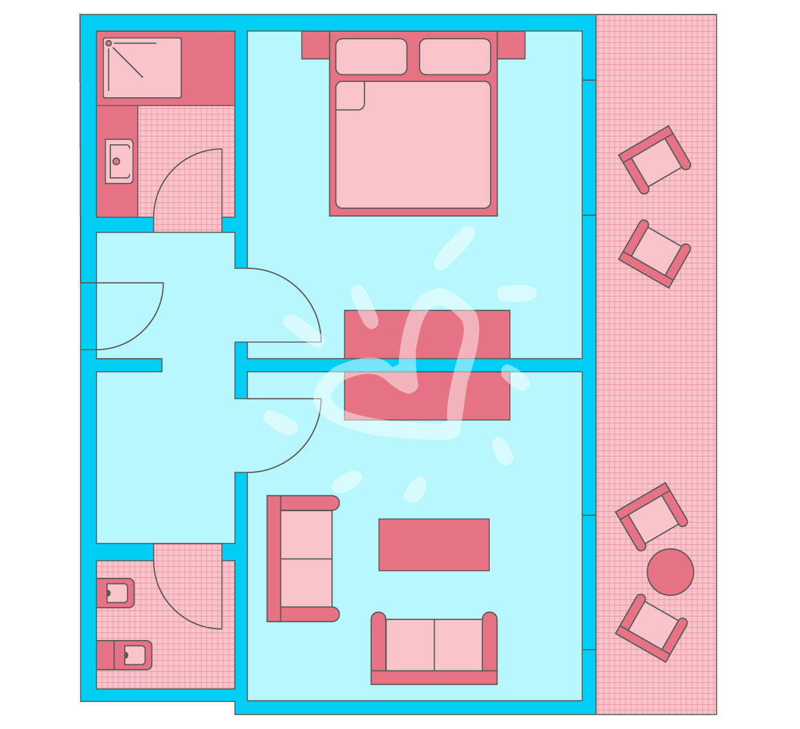 2 Doppelzimmer ohne Verbindungstür für Familien