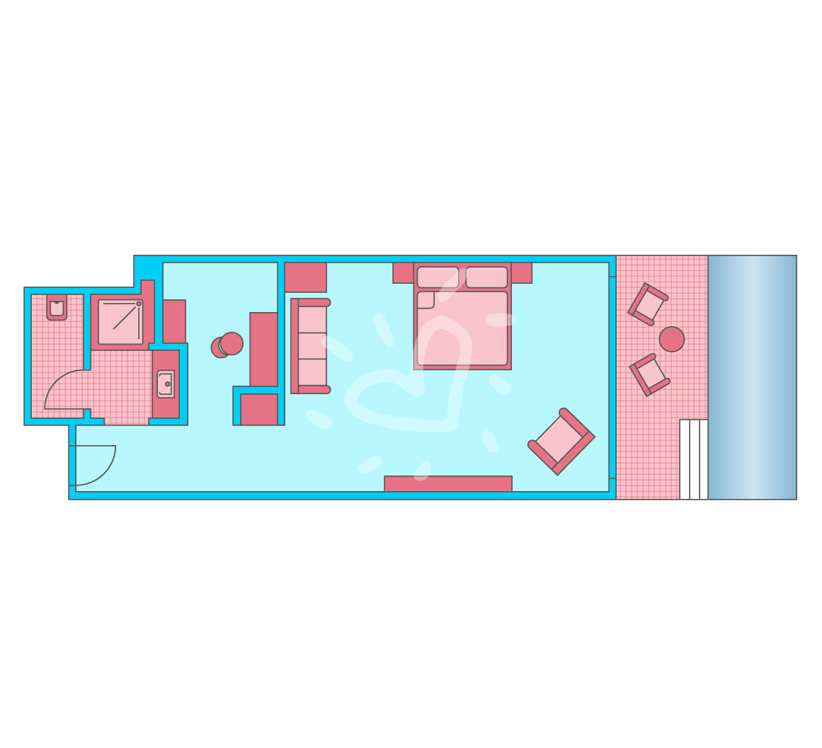 Swim-up-Doppelzimmer