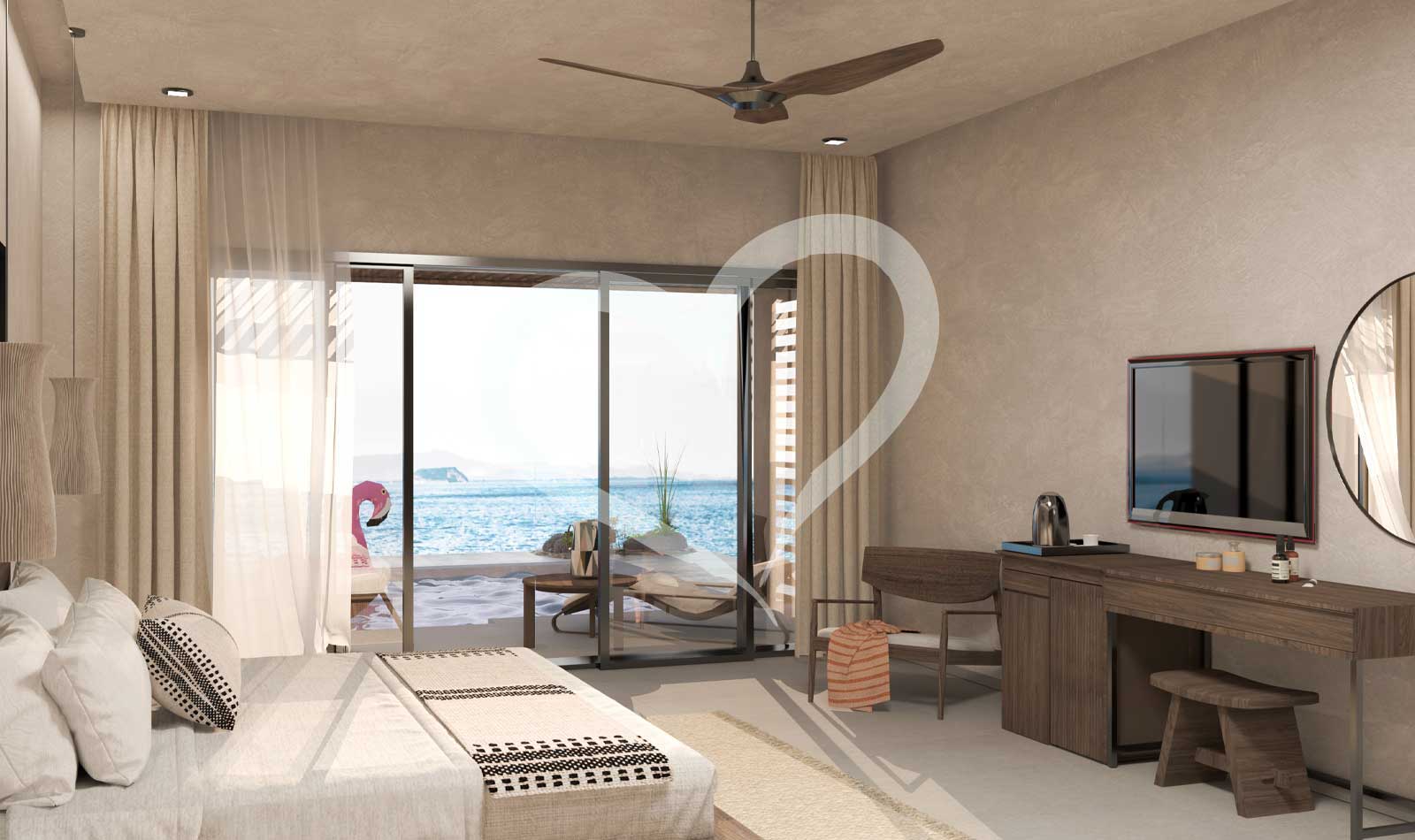 Swim-up-Juniorsuite mit Meerblick