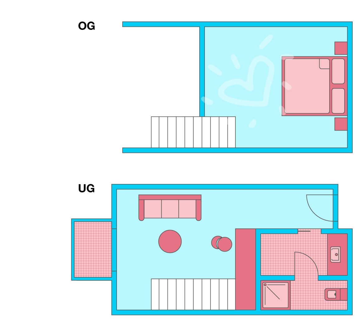 Doppelzimmer mit Mansarde (DB2)