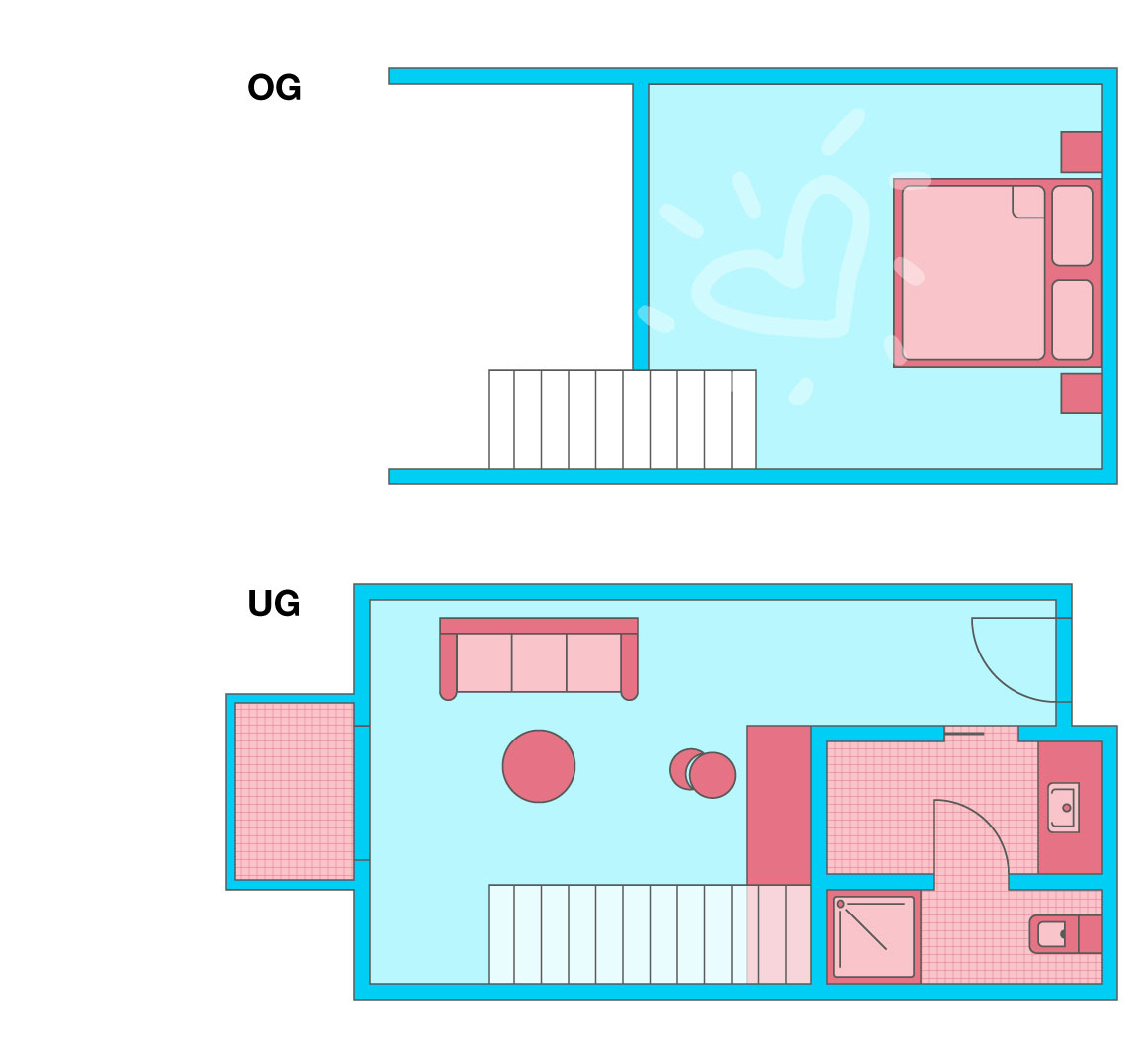 Doppelzimmer mit Mansarde