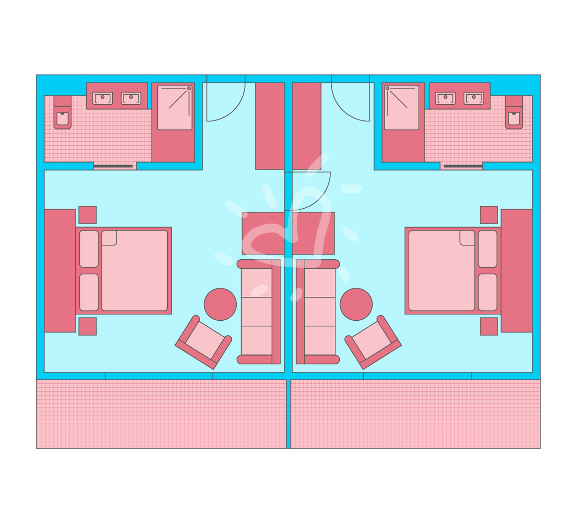 Familienzimmer Grimmingblick mit Verbindungstür